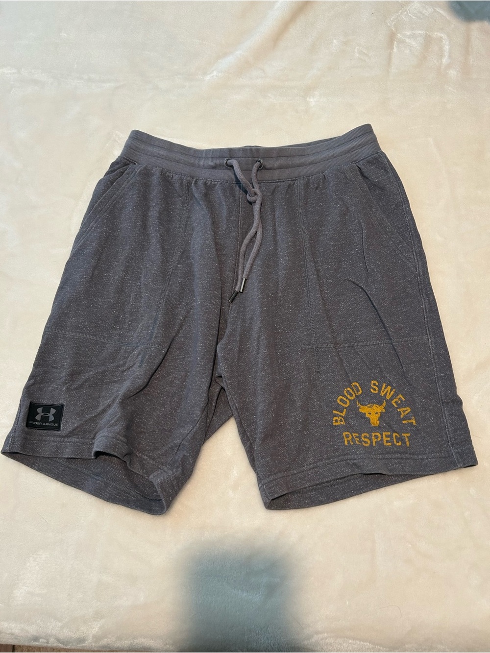 Under Armour Men’s Gray 'Blood Sweat Respect' Athletic Shorts